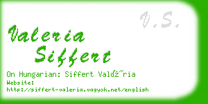 valeria siffert business card